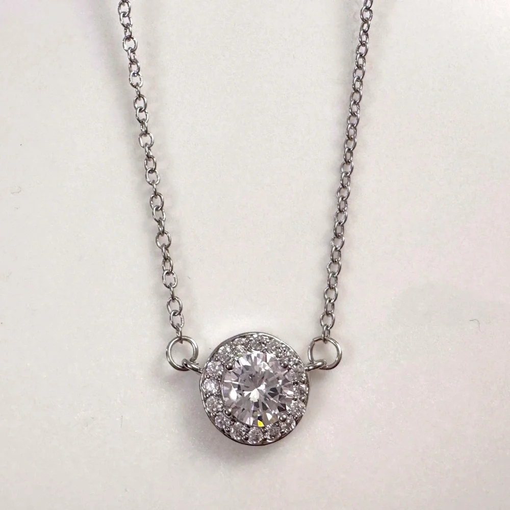 Crystal Halo Pendant Necklace